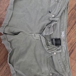 Moschino Green Jean Shorts